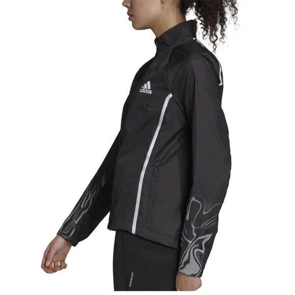 adidas Glam On Womens Running Jacket - Black Size 2X New - Picture 3 of 5